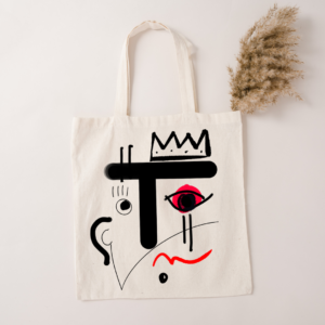 King of Spades Abstract Wearable Art Tote Bag