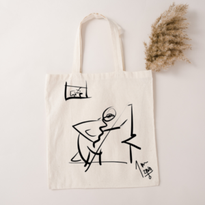 The Painter Minimalist Wearable Artwork Tote Bag