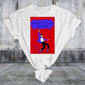 Elvis Center Stage Original Artwork by James Brakefield T-shirt Collection